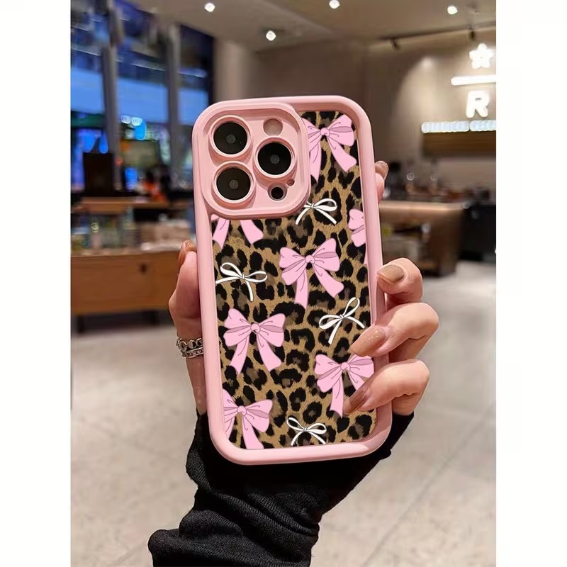 Leopard Print Bow Phone Case F - Apple Iphone 15 review and price