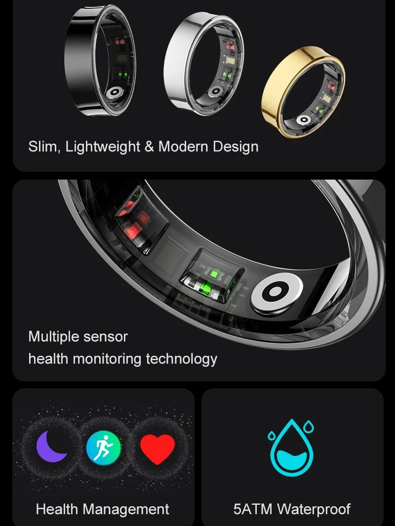 2026 Smart Ring R09 5ATM Water - Temperature Ring Skin review and price